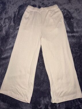 Roxy girls Cream Ribbed Elastic Waist lounge Pants